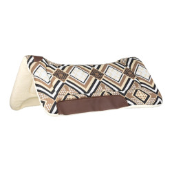 Tapis de selle western Pool's Dakota avec rembourrage en laine écologique Gris / marron / gold