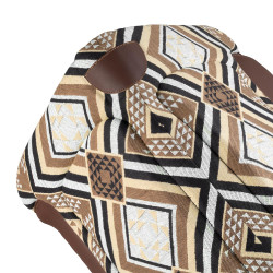 Tapis de selle western Pool's Dakota avec rembourrage en laine écologique Gris / marron / gold