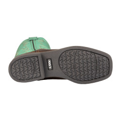 Bottes western Pool's Monterey pour enfants Marron foncé / vert