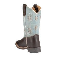 Bottes Western Pool's Arrow pour enfants Marron / bleu ciel