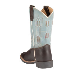 Bottes Western Pool's Arrow pour enfants Marron / bleu ciel