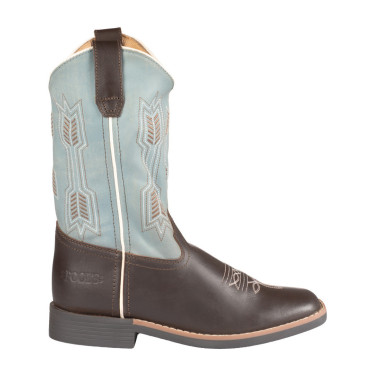 Bottes Western Pool's Arrow pour enfants Marron / bleu ciel
