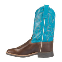 Bottes western Pool's Ranch pour enfants Marron foncé / turquoise