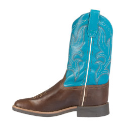 Bottes western Pool's Ranch pour enfants Marron foncé / turquoise
