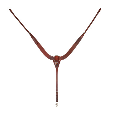 Collier de chasse Pool's western en cuir Huilé Marron