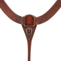 Collier de chasse Pool's western en cuir Huilé Marron