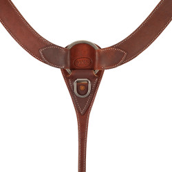 Collier de chasse Pool's western en cuir Huilé Marron