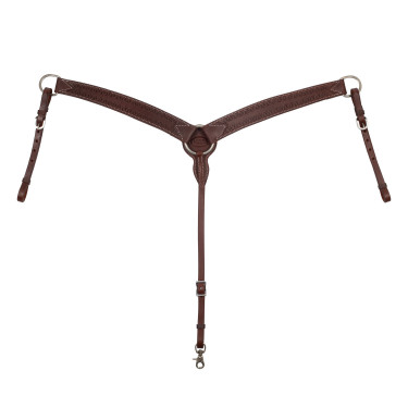 Collier de chasse western Pool's en cuir Huilé Marron