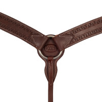 Collier de chasse western Pool's en cuir Huilé Marron