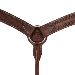 Collier de chasse western Pool's en cuir Huilé Marron