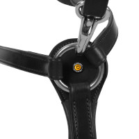 Collier de chasse Equestro à fourche en Y en cuir Noir Collier de chasse Equestro à fourche en Y en cuir Noir