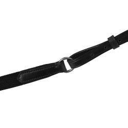 Collier de chasse Equestro à fourche en Y en cuir Noir