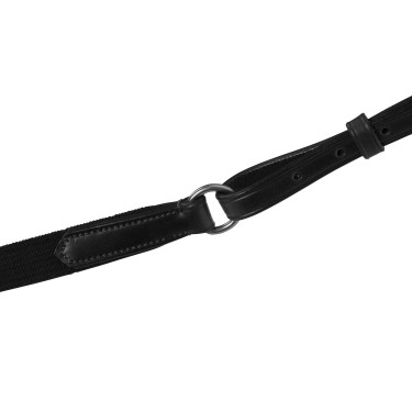 Collier de chasse Equestro à fourche en Y en cuir Noir