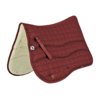 Tapis de selle Burioni rectangulaire LAINE/COTON Bordeaux