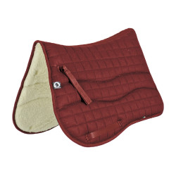 Tapis de selle Burioni rectangulaire LAINE/COTON Bordeaux