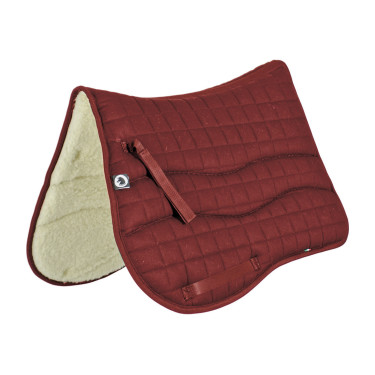 Tapis de selle Burioni rectangulaire LAINE/COTON Bordeaux