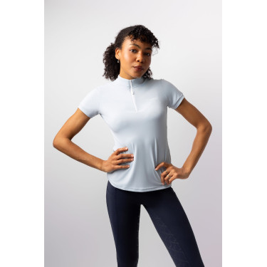 T-shirt d'entraînement Horze Joie manches courtes enfant Gris aube bleu