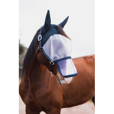 Licol avec masque anti-mouches Horze Paso Fino Ouverture Bleu marine Licol avec masque anti-mouches Horze Paso Fino Ouverture Bleu marine