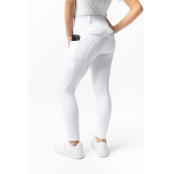 Pantalon d'équitation Horze Mira enfant fond intégral Blanc brillant Pantalon d'équitation Horze Mira enfant fond intégral Blanc brillant