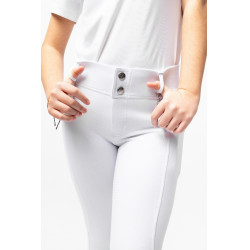 Pantalon d'équitation Horze Mira enfant fond intégral Blanc brillant Pantalon d'équitation Horze Mira enfant fond intégral Blanc brillant