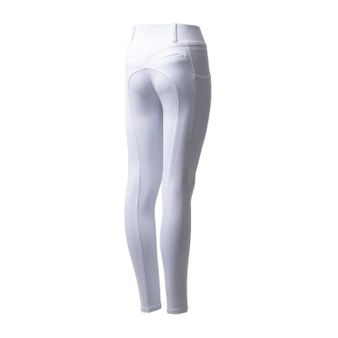 Pantalon d'équitation Horze Mira enfant fond intégral Blanc brillant Pantalon d'équitation Horze Mira enfant fond intégral Blanc brillant