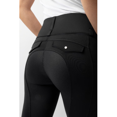 Legging Hybrid Horze Anya femme fullgrip Noir