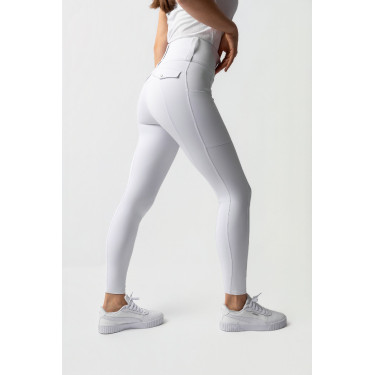 Legging Hybrid Horze Anya femme fullgrip Blanc brillant Legging Hybrid Horze Anya femme fullgrip Blanc brillant