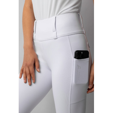 Legging Hybrid Horze Anya femme fullgrip Blanc brillant Legging Hybrid Horze Anya femme fullgrip Blanc brillant