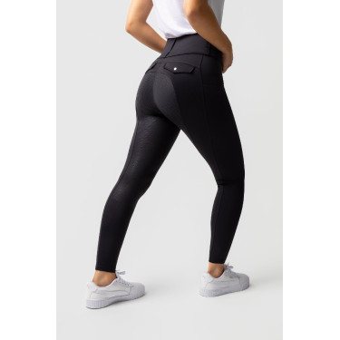 Legging Hybrid Horze Anya femme fullgrip Marine foncé Bleu