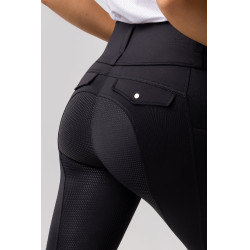 Legging Hybrid Horze Anya femme fullgrip Marine foncé Bleu