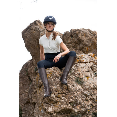 Legging Hybrid Horze Anya femme fullgrip Marine foncé Bleu