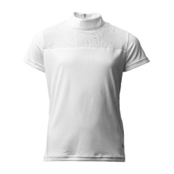 Polo de concours Horze Kaya enfant strass Blanc brillant