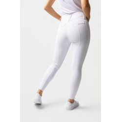 Pantalon d'équitation Horze Leonie fond intégral femme Blanc brillant