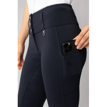 Pantalon d'équitation Horze Leonie fond intégral femme Marine foncé Bleu Pantalon d'équitation Horze Leonie fond intégral femme Marine foncé Bleu