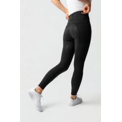 Pantalon d'équitation Horze Leonie fond intégral femme Noir