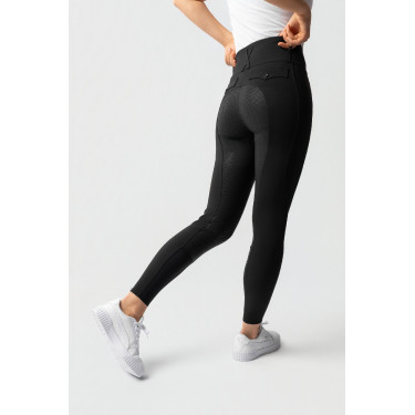 Pantalon d'équitation Horze Leonie fond intégral femme Noir