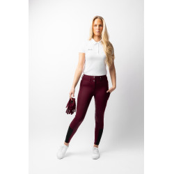 Pantalon d'équitation Horze Evelyn fond intégral femme Port Royale Bordeaux