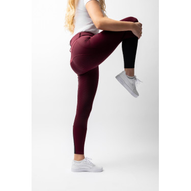 Pantalon d'équitation Horze Evelyn fond intégral femme Port Royale Bordeaux