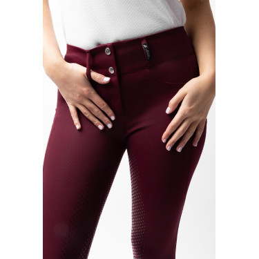 Pantalon d'équitation Horze Evelyn fond intégral femme Port Royale Bordeaux