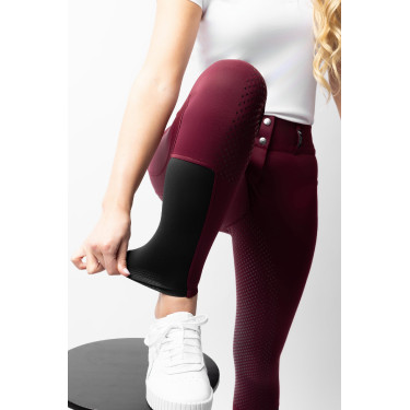 Pantalon d'équitation Horze Evelyn fond intégral femme Port Royale Bordeaux