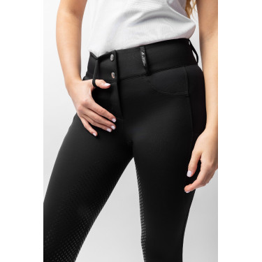 Pantalon d'équitation Horze Evelyn fond intégral femme Noir Pantalon d'équitation Horze Evelyn fond intégral femme Noir