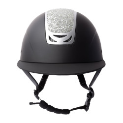 Casque d'équitation ornement en cristal Horze Arix II Noir / argent