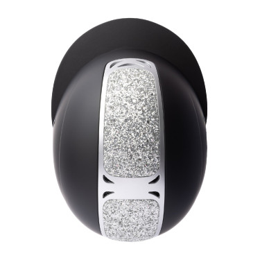 Casque d'équitation ornement en cristal Horze Arix II Noir / argent