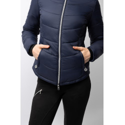 Veste d'équitation matelassée Horze Astrid femme Bleu polaire Bleu marine