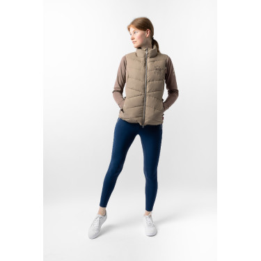 Doudoune sans manches matelassé B Vertigo Cordelia Brun boue Beige