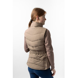 Doudoune sans manches matelassé B Vertigo Cordelia Brun boue Beige