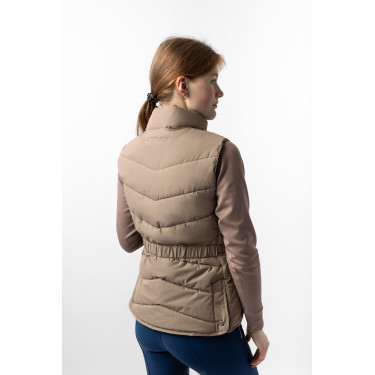 Doudoune sans manches matelassé B Vertigo Cordelia Brun boue Beige