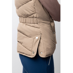 Doudoune sans manches matelassé B Vertigo Cordelia Brun boue Beige