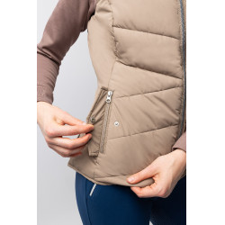Doudoune sans manches matelassé B Vertigo Cordelia Brun boue Beige