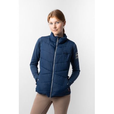 Doudoune sans manches matelassé B Vertigo Cordelia Marine titan Bleu marine